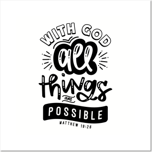 With God All Things Are Possible Posters and Art